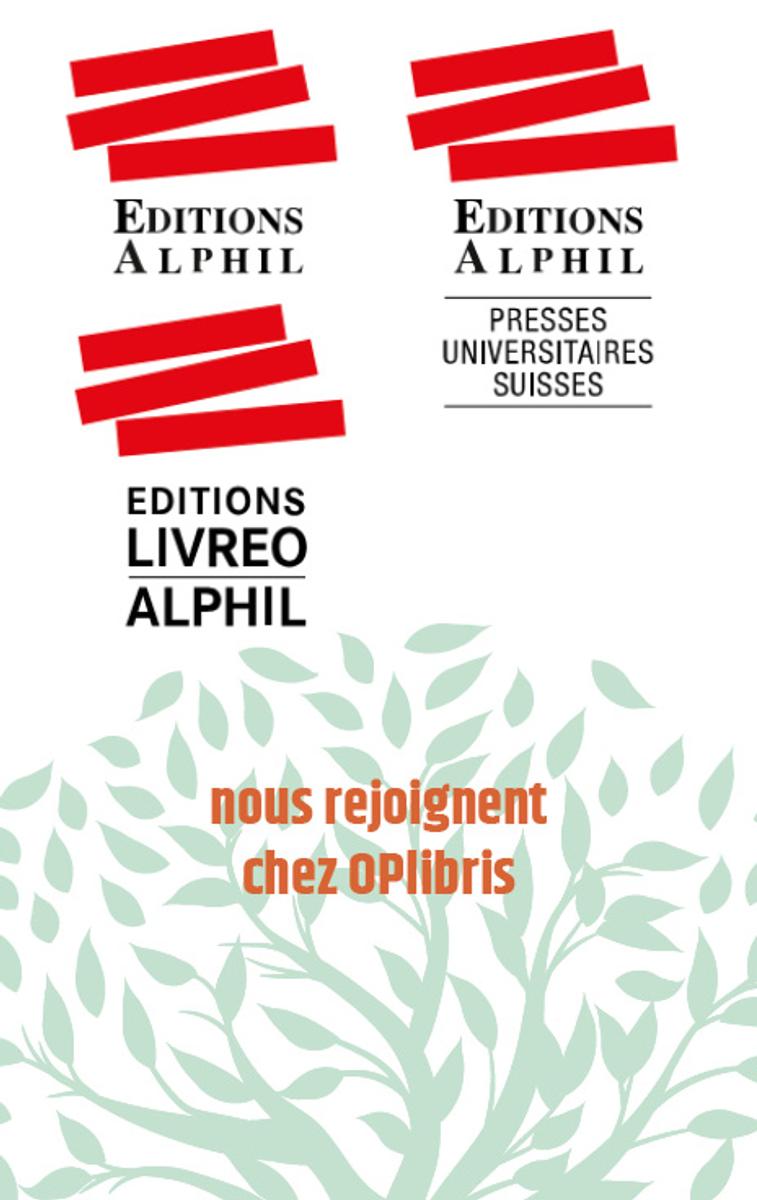 Les éditions Alphil rejoignent OPlibris